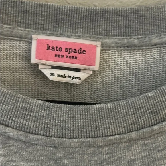 Kate Spade Gray Sweatshirt with Red Accents - Picture 4 of 11